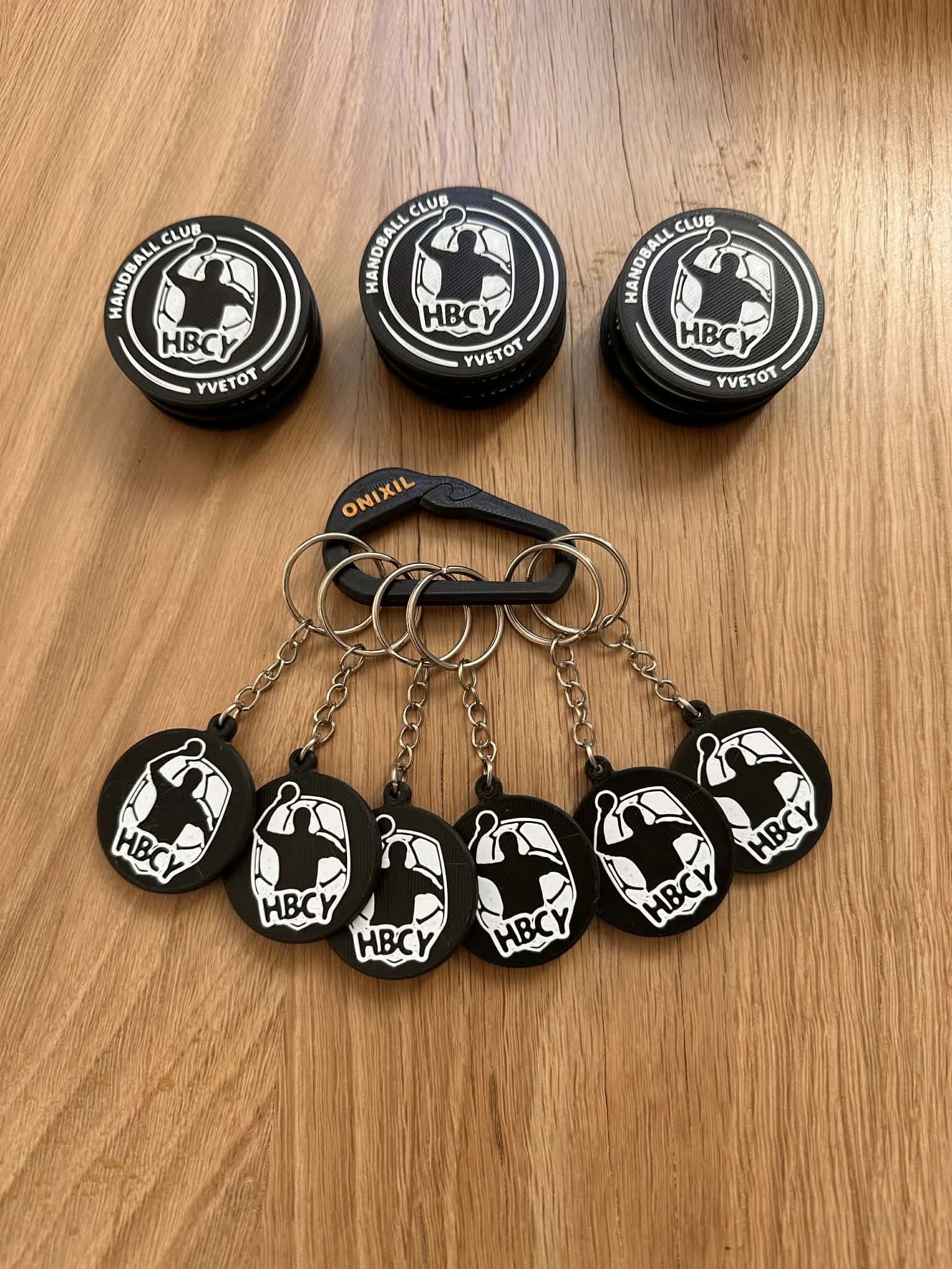 Porte-clés, Aimants personnalisés pour HBCY — Handball Club Yvetot